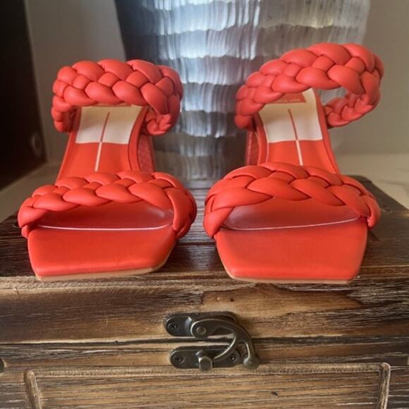 Dolce Vita Paily Sandals in Orange-Red - Picture 3 of 8
